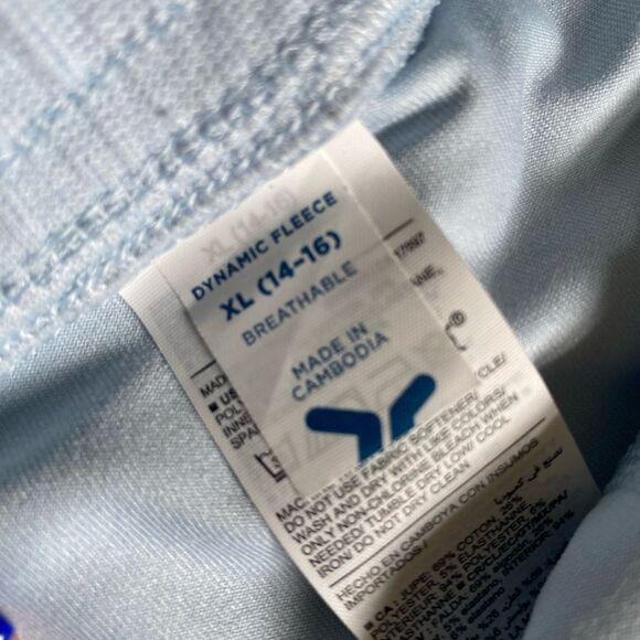 Old Navy size xl 14-16 high waisted dynamic fleece skirt skort light blue white - Picture 4 of 6